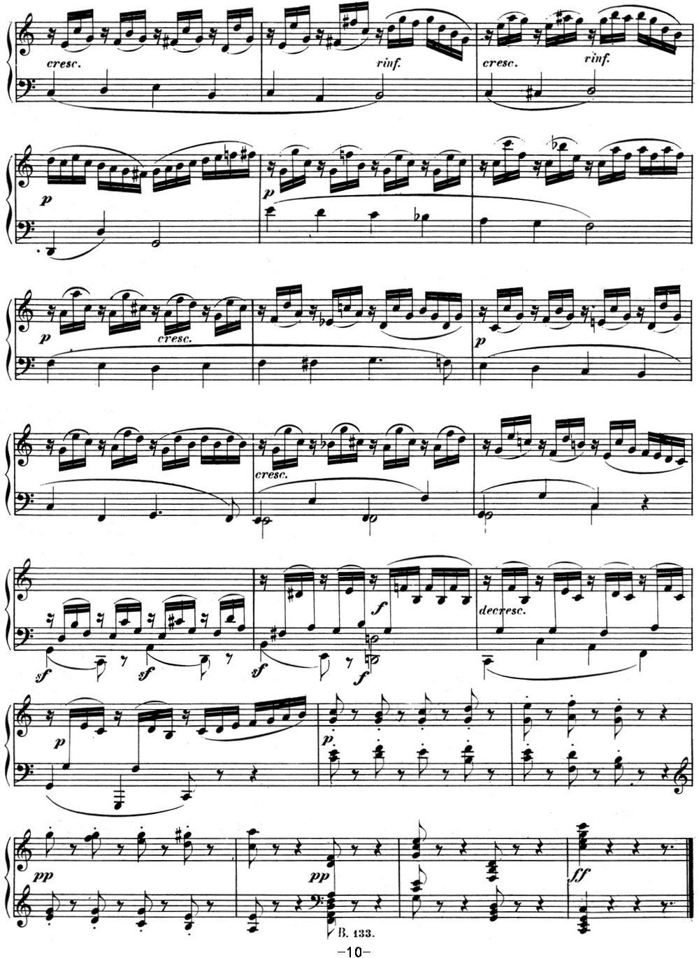 贝多芬钢琴奏鸣曲10 G大调 Op.14 No.2 G major钢琴曲谱（图10）