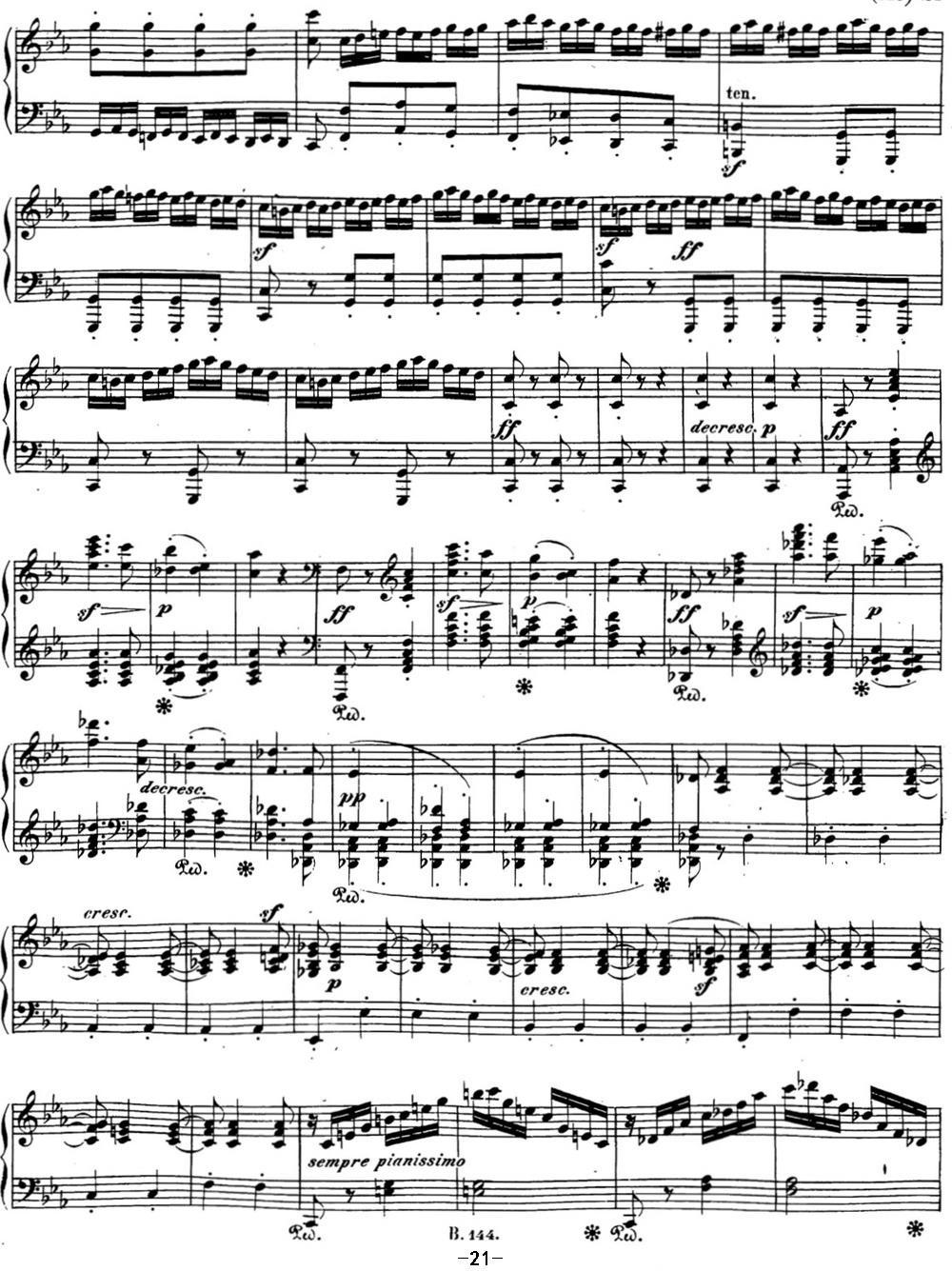 贝多芬钢琴奏鸣曲21 黎明（华尔斯坦） C大调 Op.53 C major钢琴曲谱（图21）