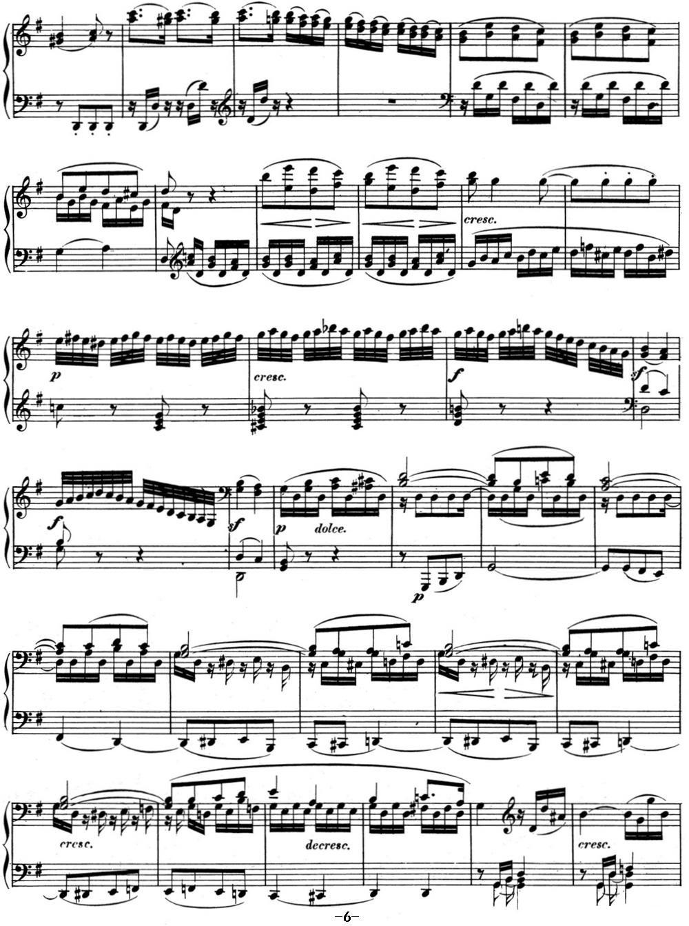 贝多芬钢琴奏鸣曲10 G大调 Op.14 No.2 G major钢琴曲谱（图6）