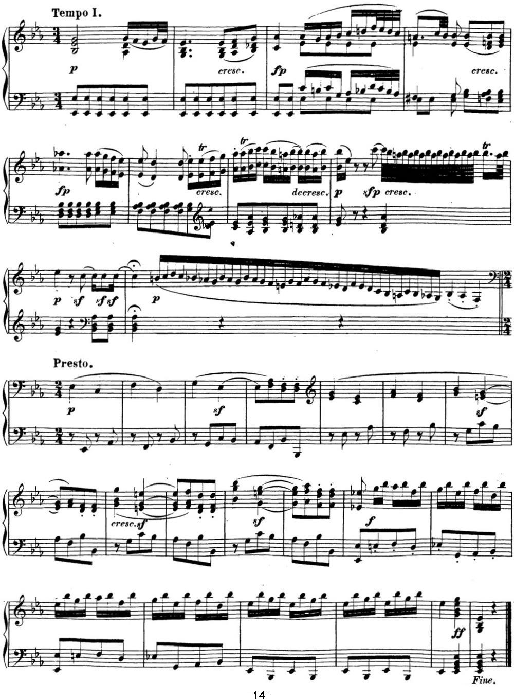 贝多芬钢琴奏鸣曲13 幻想奏鸣曲 降E大调 Op.27 No.1 E-flat major钢琴曲谱（图14）