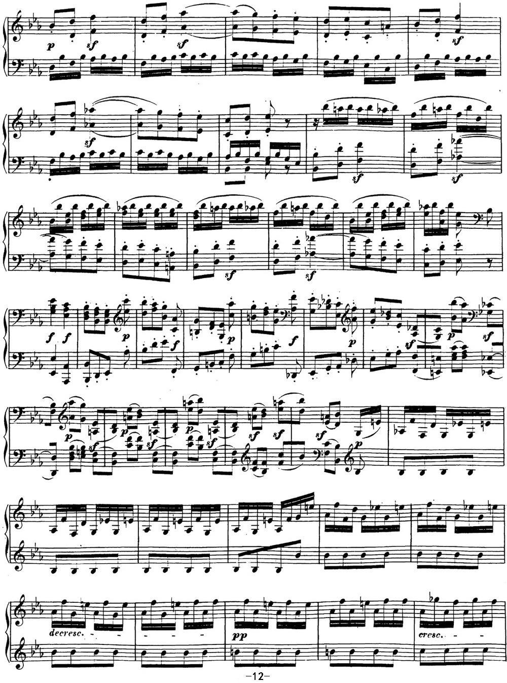 贝多芬钢琴奏鸣曲13 幻想奏鸣曲 降E大调 Op.27 No.1 E-flat major钢琴曲谱（图12）
