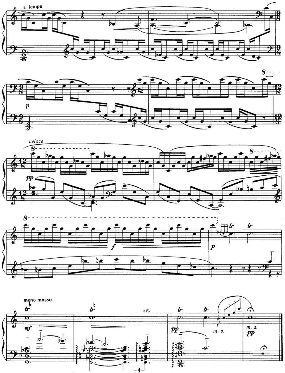 拉赫玛尼诺夫 音画练习曲2 Etudes tableaux Op.33 No.2钢琴曲谱（图4）