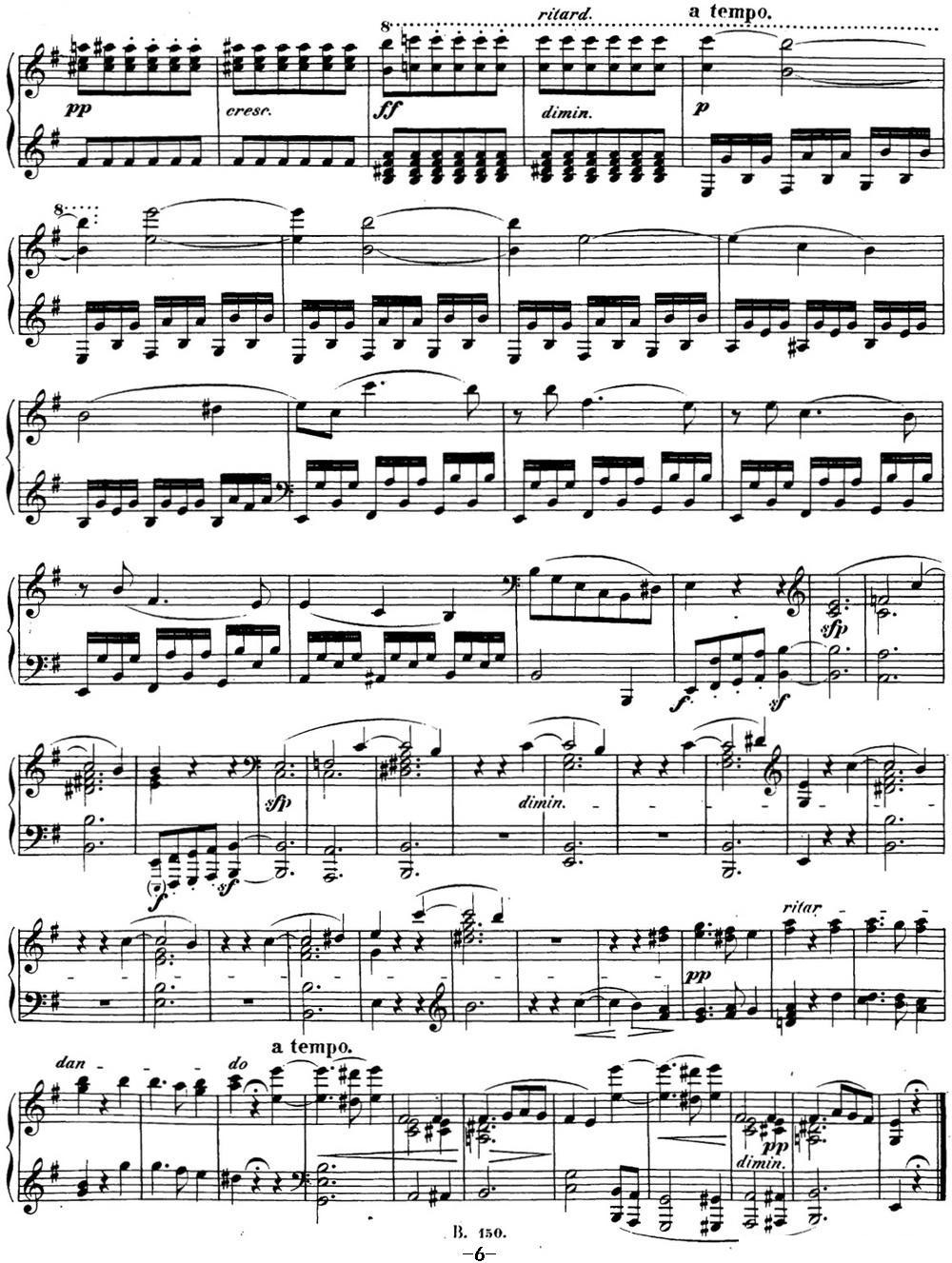贝多芬钢琴奏鸣曲27 e小调 Op.90 E minor钢琴曲谱（图6）