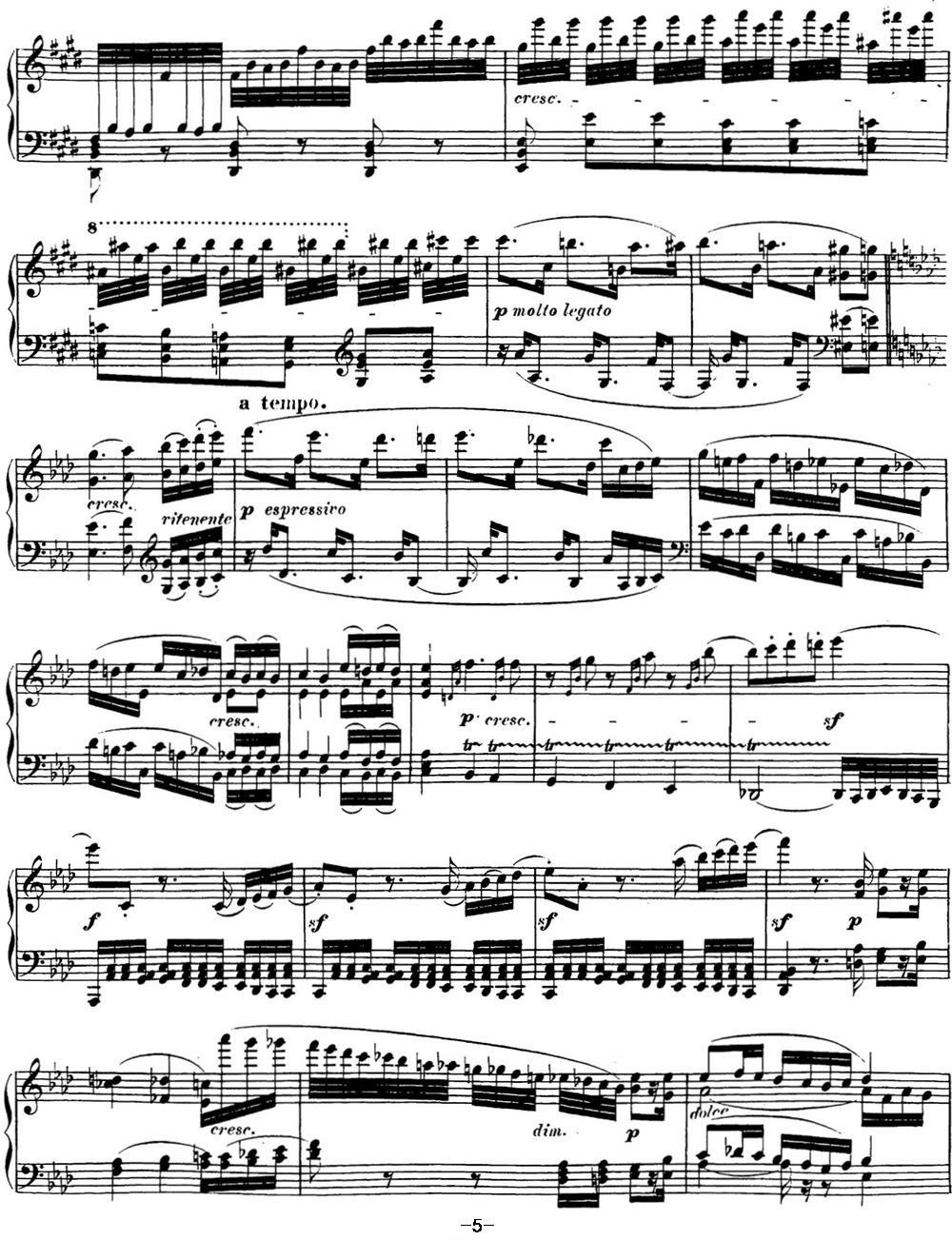 贝多芬钢琴奏鸣曲31 降A大调 Op.110 A-flat major钢琴曲谱（图5）