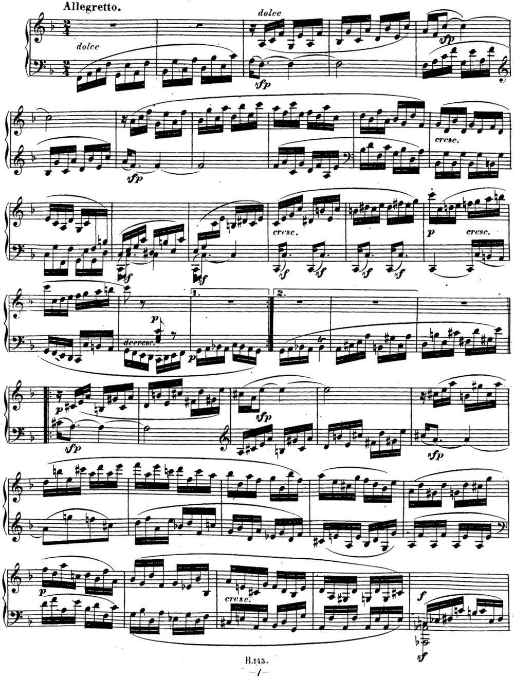 贝多芬钢琴奏鸣曲22 F大调 Op.54 F major钢琴曲谱（图7）