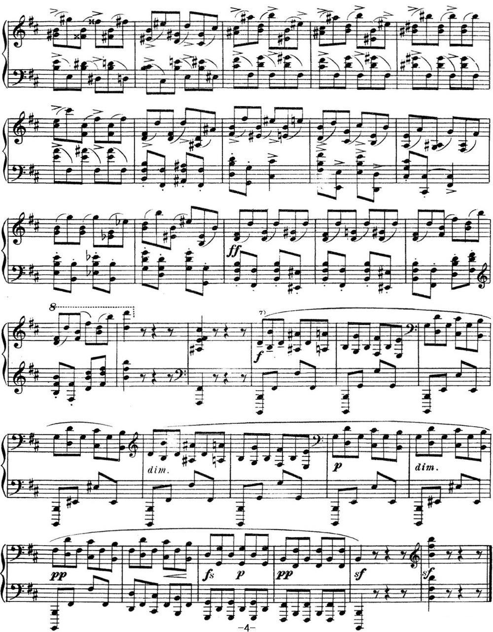 斯克里亚宾 钢琴练习曲 Op.8 No.3 Alexander Scriabin Etudes钢琴曲谱（图4）