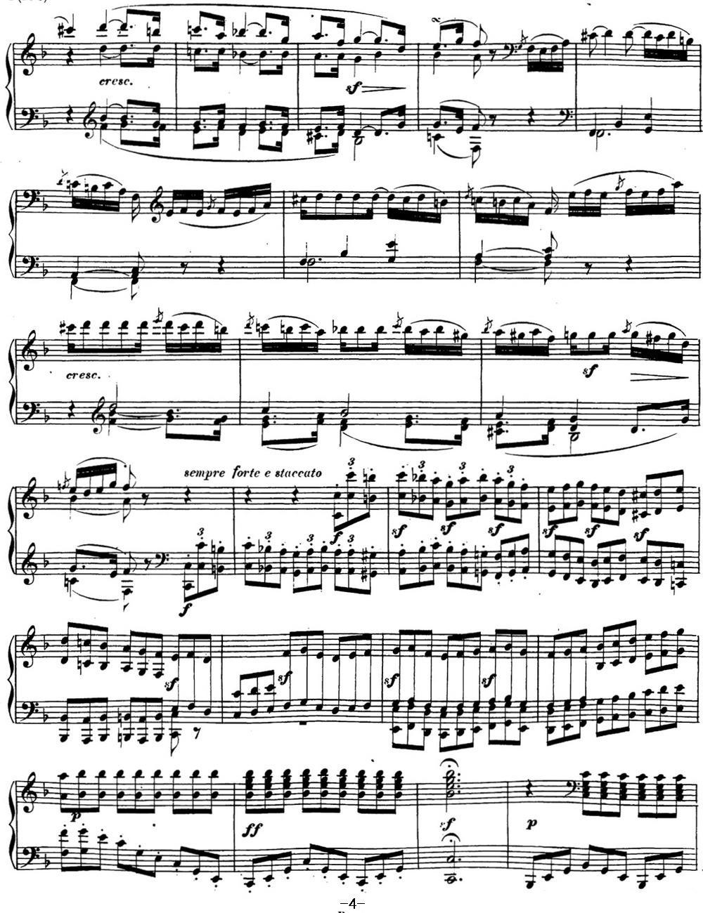 贝多芬钢琴奏鸣曲22 F大调 Op.54 F major钢琴曲谱（图4）