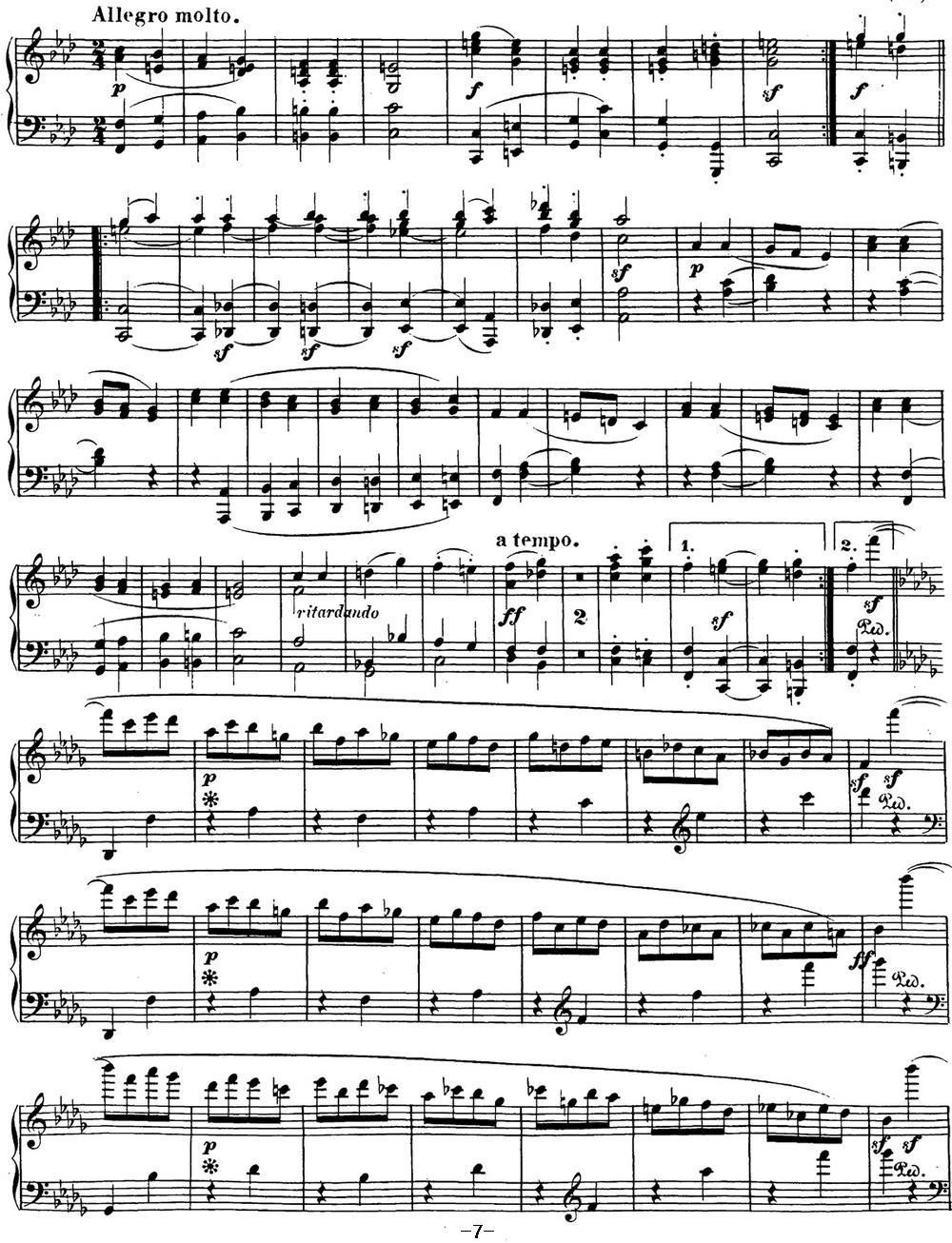 贝多芬钢琴奏鸣曲31 降A大调 Op.110 A-flat major钢琴曲谱（图7）