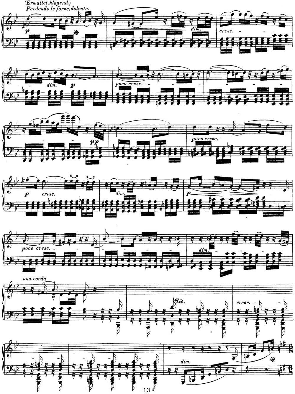 贝多芬钢琴奏鸣曲31 降A大调 Op.110 A-flat major钢琴曲谱（图13）