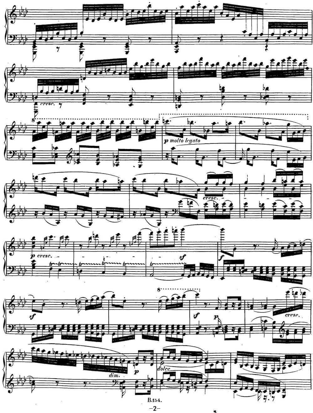 贝多芬钢琴奏鸣曲31 降A大调 Op.110 A-flat major钢琴曲谱（图2）