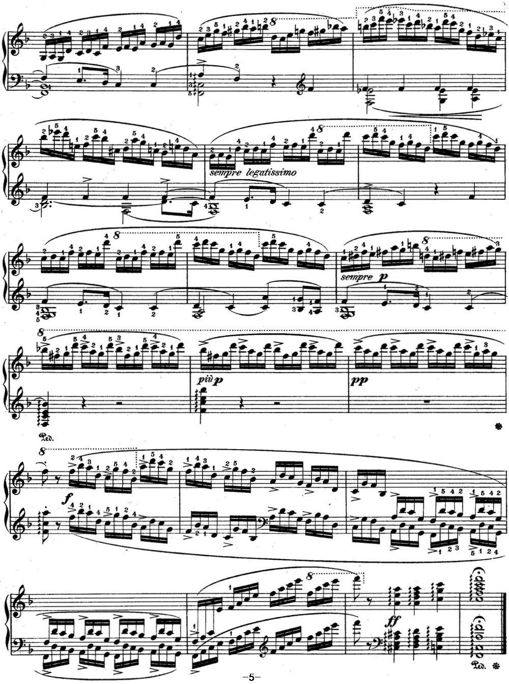肖邦练习曲8 Op.10 No.8 F大调 F major钢琴曲谱（图5）