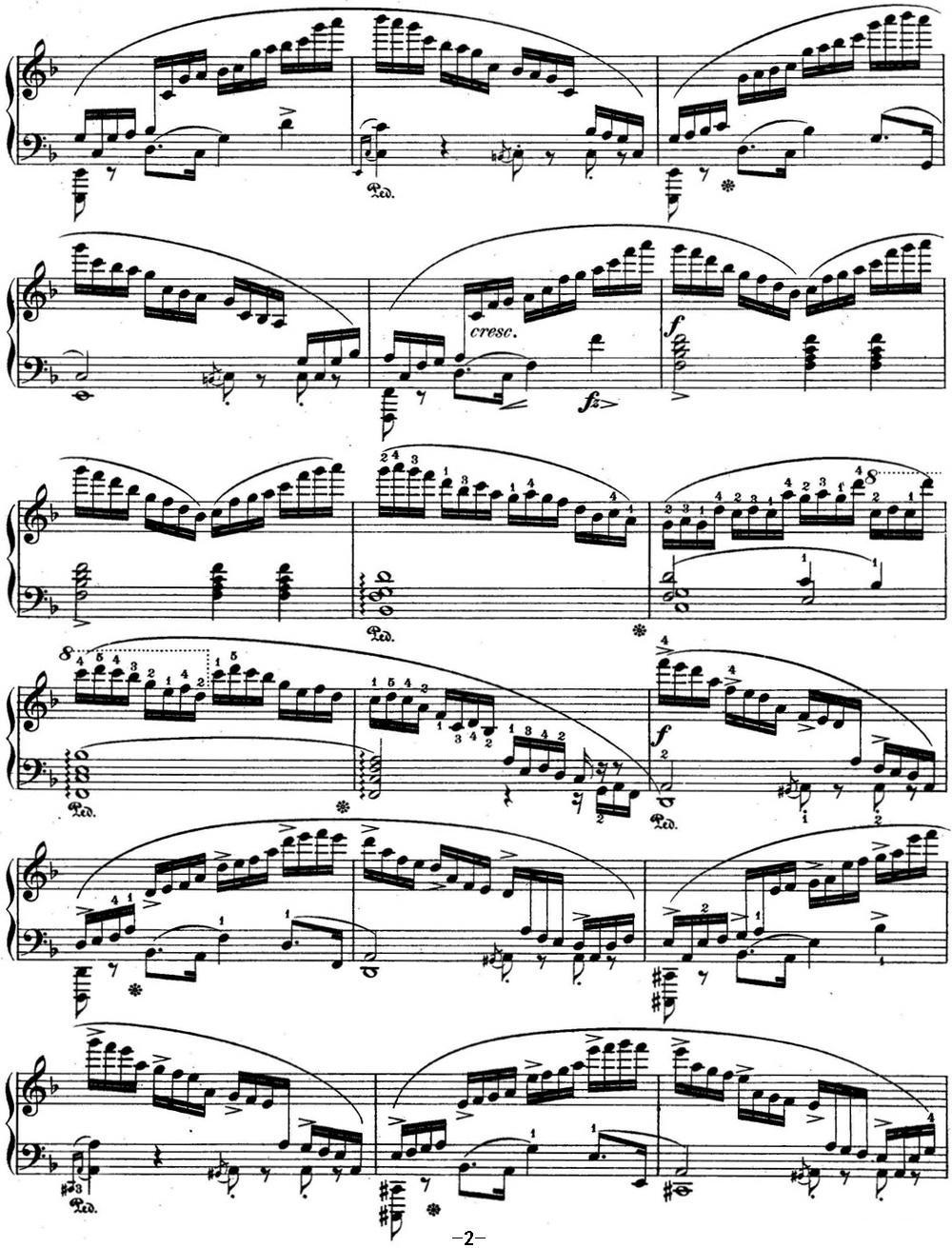 肖邦练习曲8 Op.10 No.8 F大调 F major钢琴曲谱（图2）