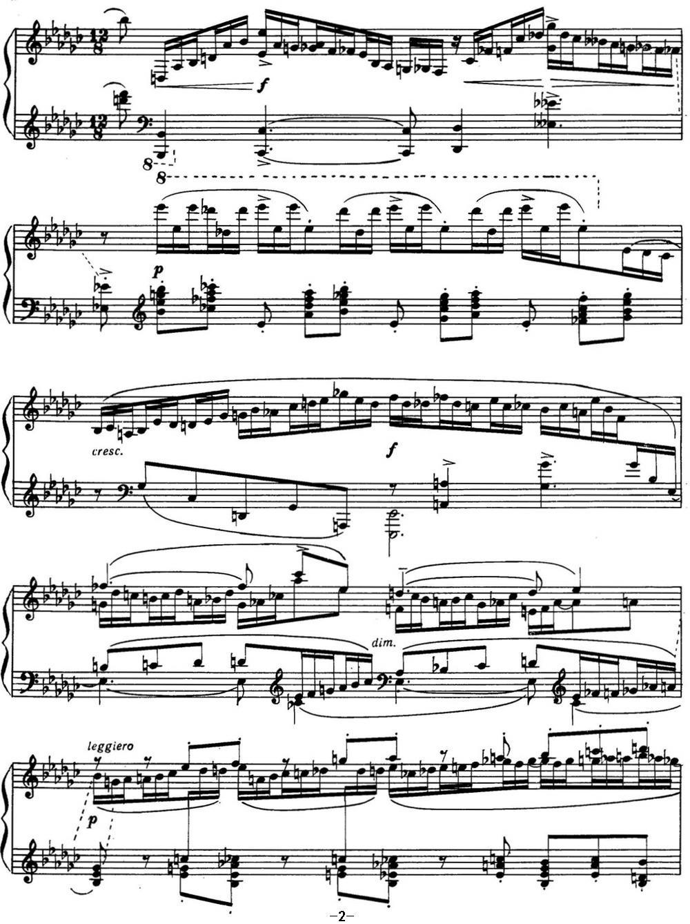 拉赫玛尼诺夫 音画练习曲5或6 Etudes tableaux Op.33 No.5钢琴曲谱（图2）