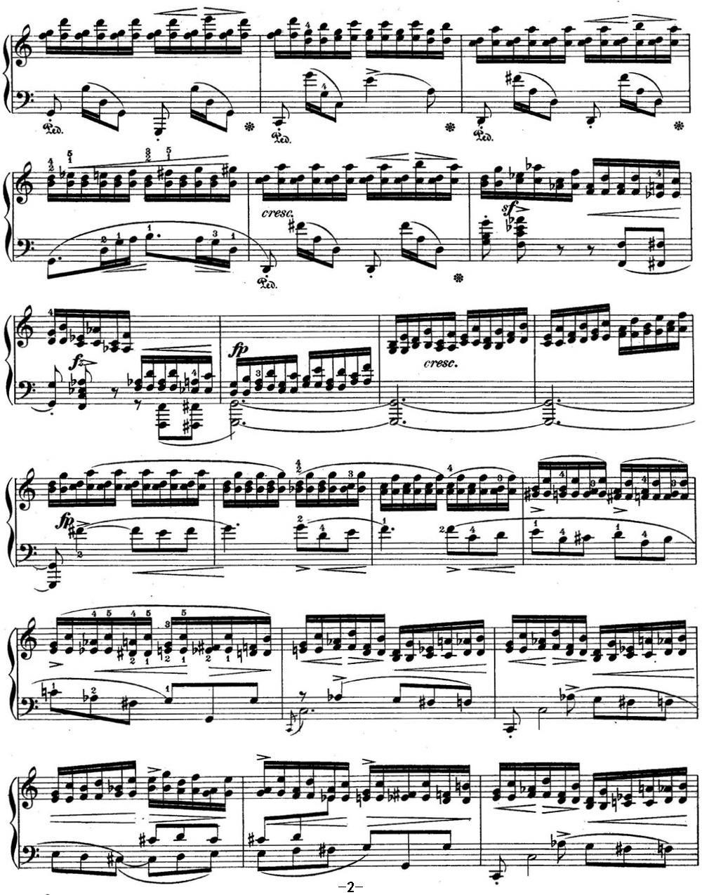 肖邦练习曲7 Op.10 No.7 C大调 C major钢琴曲谱（图2）