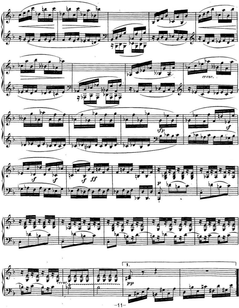 贝多芬钢琴奏鸣曲22 F大调 Op.54 F major钢琴曲谱（图11）