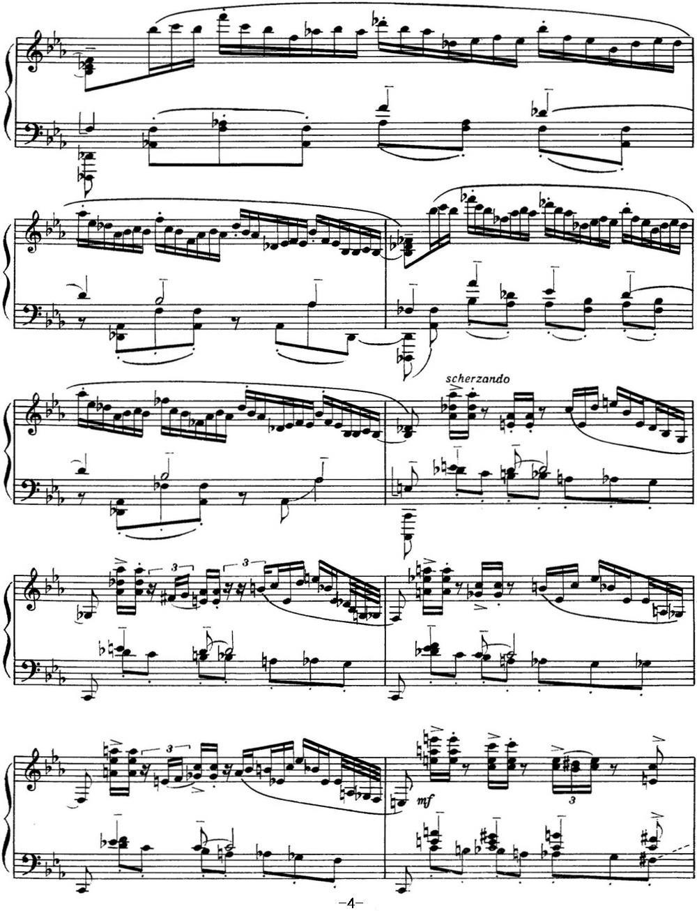 拉赫玛尼诺夫 音画练习曲9或10 Etudes tableaux Op.39 No.1钢琴曲谱（图4）