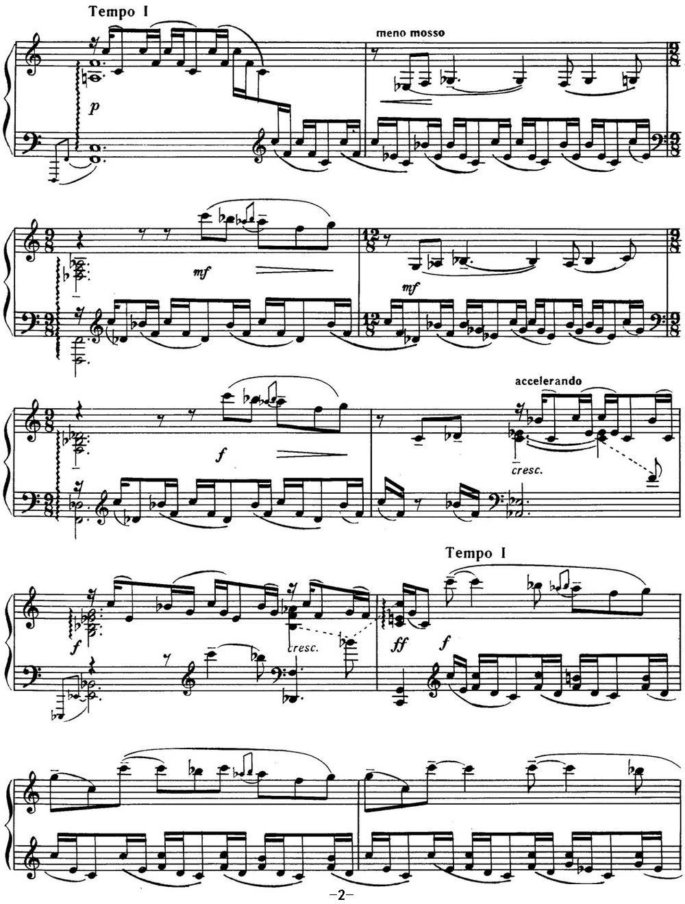 拉赫玛尼诺夫 音画练习曲2 Etudes tableaux Op.33 No.2钢琴曲谱（图2）