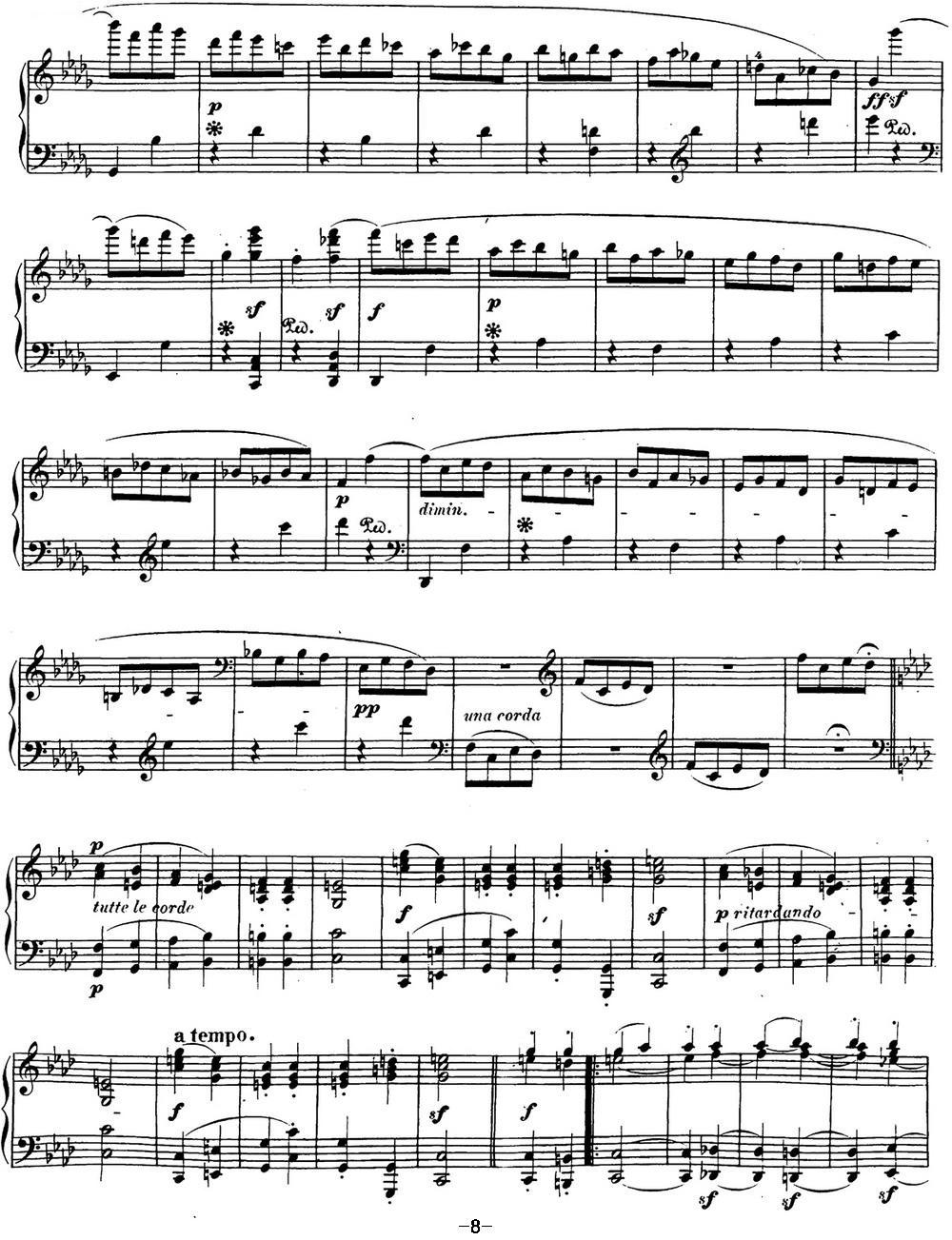 贝多芬钢琴奏鸣曲31 降A大调 Op.110 A-flat major钢琴曲谱（图8）