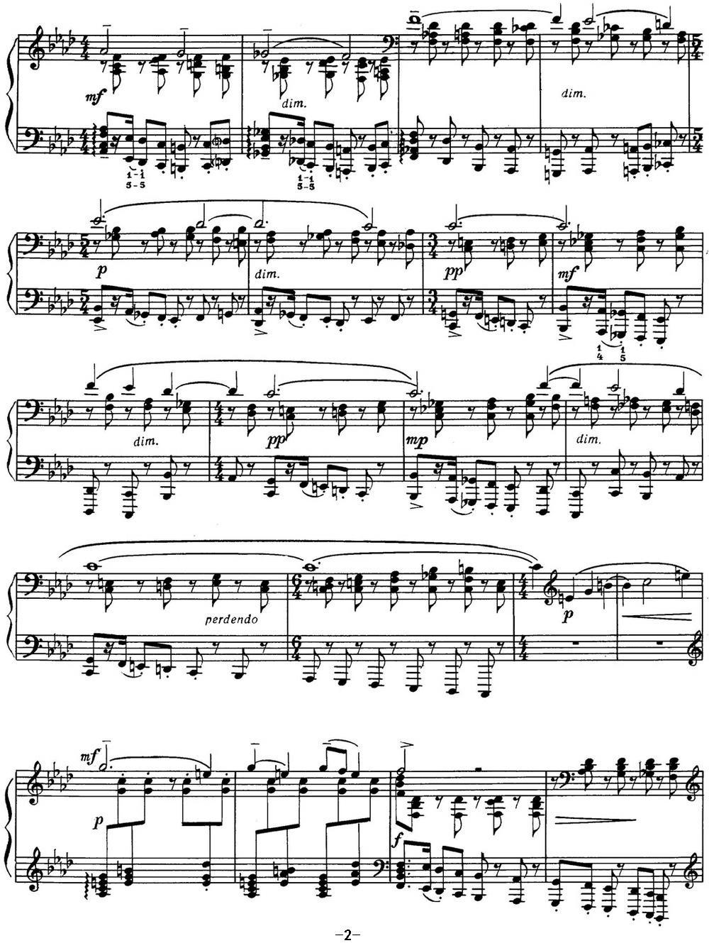 拉赫玛尼诺夫 音画练习曲1 Etudes tableaux Op.33 No.1钢琴曲谱（图2）