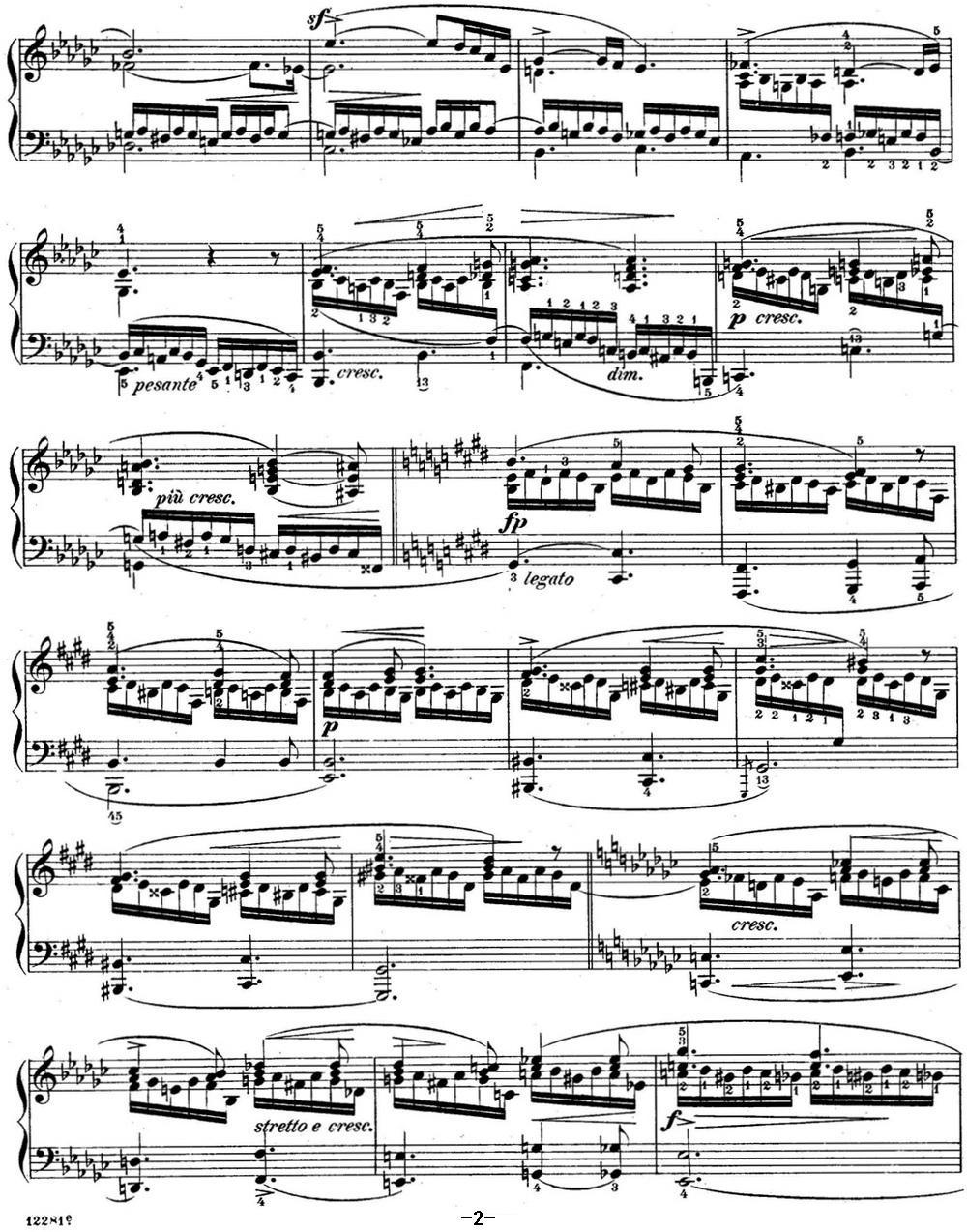 肖邦练习曲6 Op.10 No.6 降e小调 Eb minor钢琴曲谱（图2）