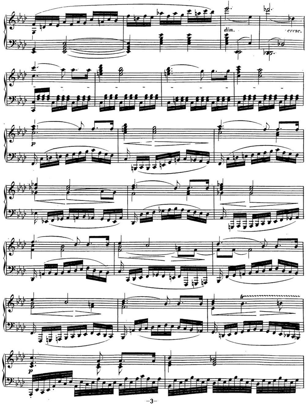 贝多芬钢琴奏鸣曲31 降A大调 Op.110 A-flat major钢琴曲谱（图3）