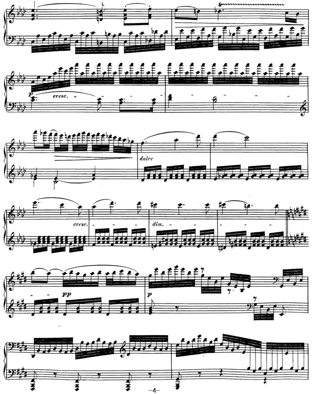 贝多芬钢琴奏鸣曲31 降A大调 Op.110 A-flat major钢琴曲谱（图4）