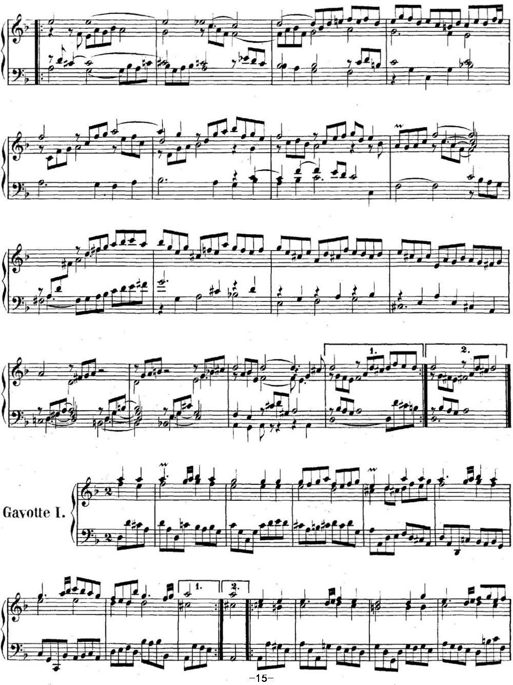 英国组曲No.6 巴赫 d小调 6th Suite BWV 811钢琴曲谱（图15）