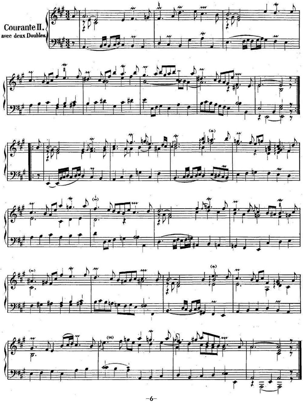 英国组曲No.1 巴赫 A大调 1st Suite BWV 806钢琴曲谱（图6）