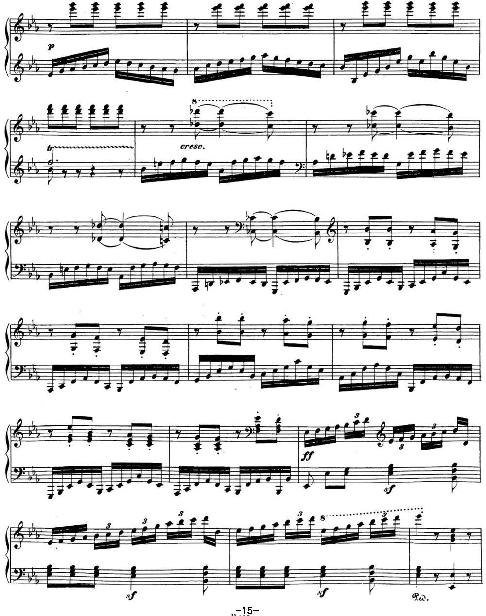 贝多芬钢琴奏鸣曲26 告别 降E大调 Op.81a E-flat major钢琴曲谱（图15）