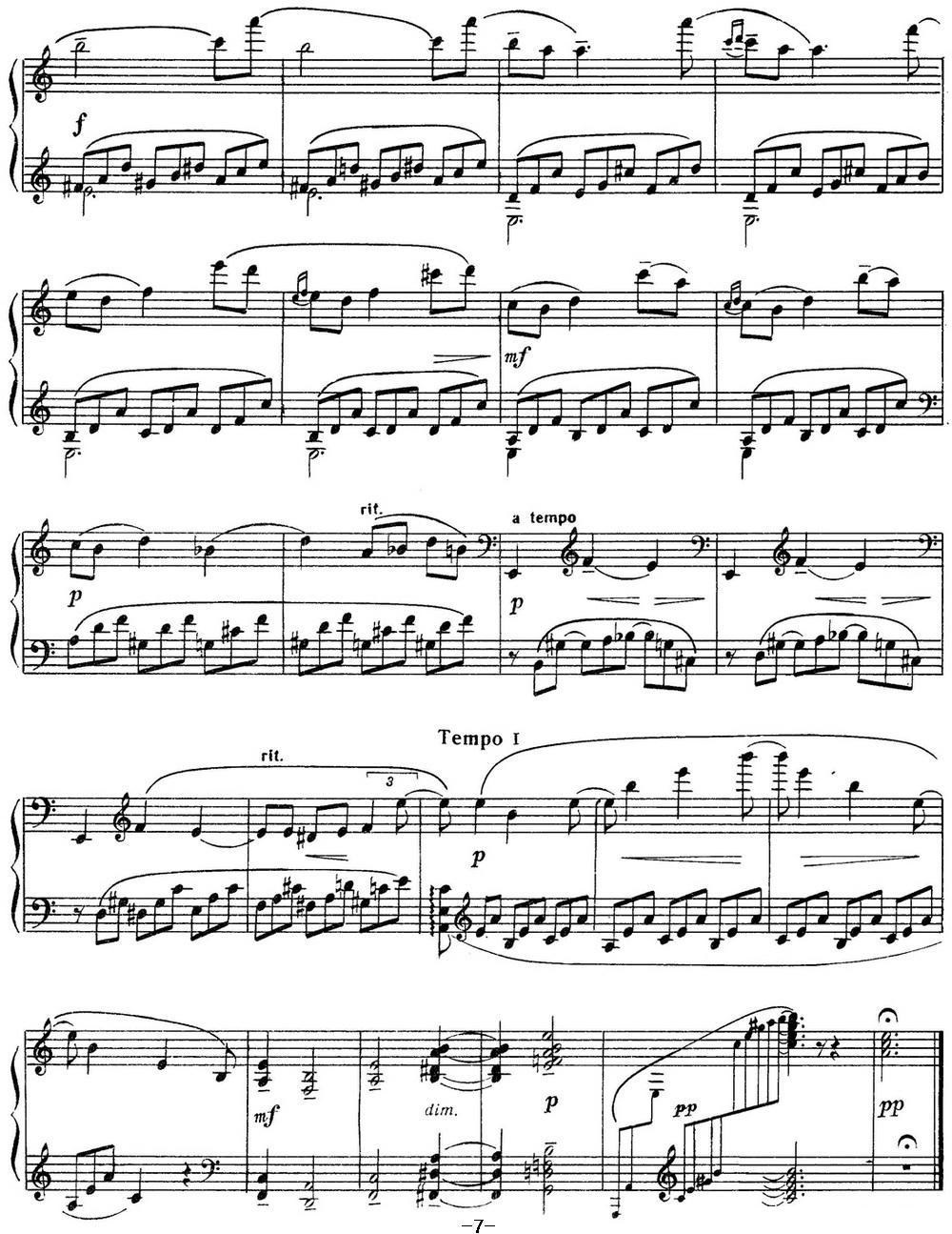 拉赫玛尼诺夫 音画练习曲10或11 Etudes tableaux Op.39 No.2钢琴曲谱（图7）