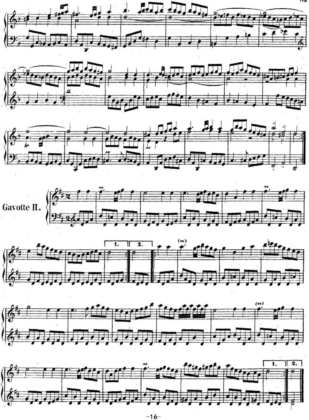 英国组曲No.6 巴赫 d小调 6th Suite BWV 811钢琴曲谱（图16）