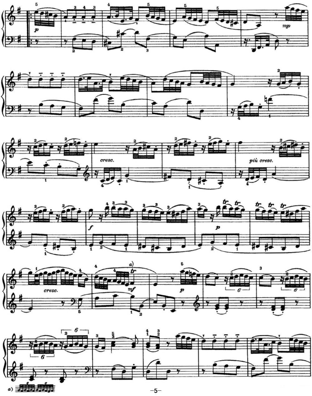 海顿 钢琴奏鸣曲 Hob XVI 3 Divertimento C major钢琴曲谱（图5）