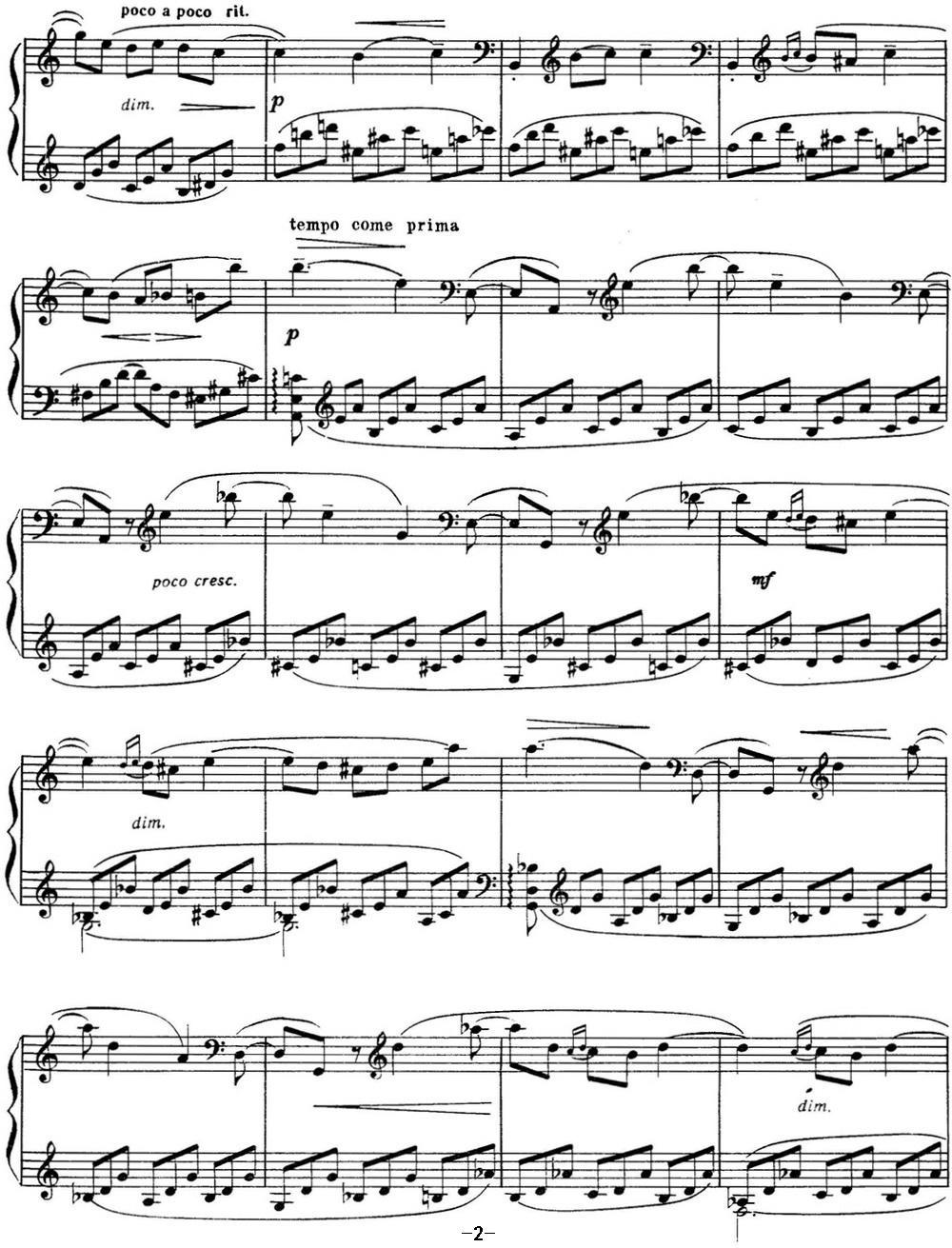 拉赫玛尼诺夫 音画练习曲10或11 Etudes tableaux Op.39 No.2钢琴曲谱（图2）