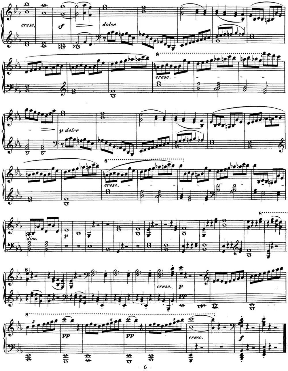贝多芬钢琴奏鸣曲26 告别 降E大调 Op.81a E-flat major钢琴曲谱（图6）
