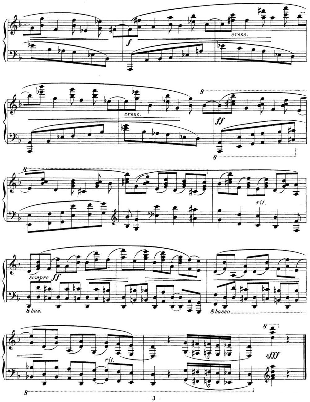 希曼诺夫斯基 9首钢琴前奏曲 Op.1 No.5钢琴曲谱（图3）