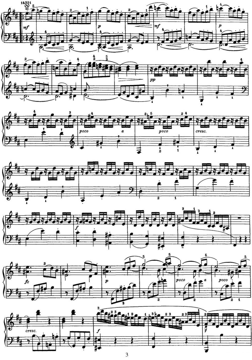 海顿 钢琴奏鸣曲 Hob XVI 24 in D major钢琴曲谱（图3）