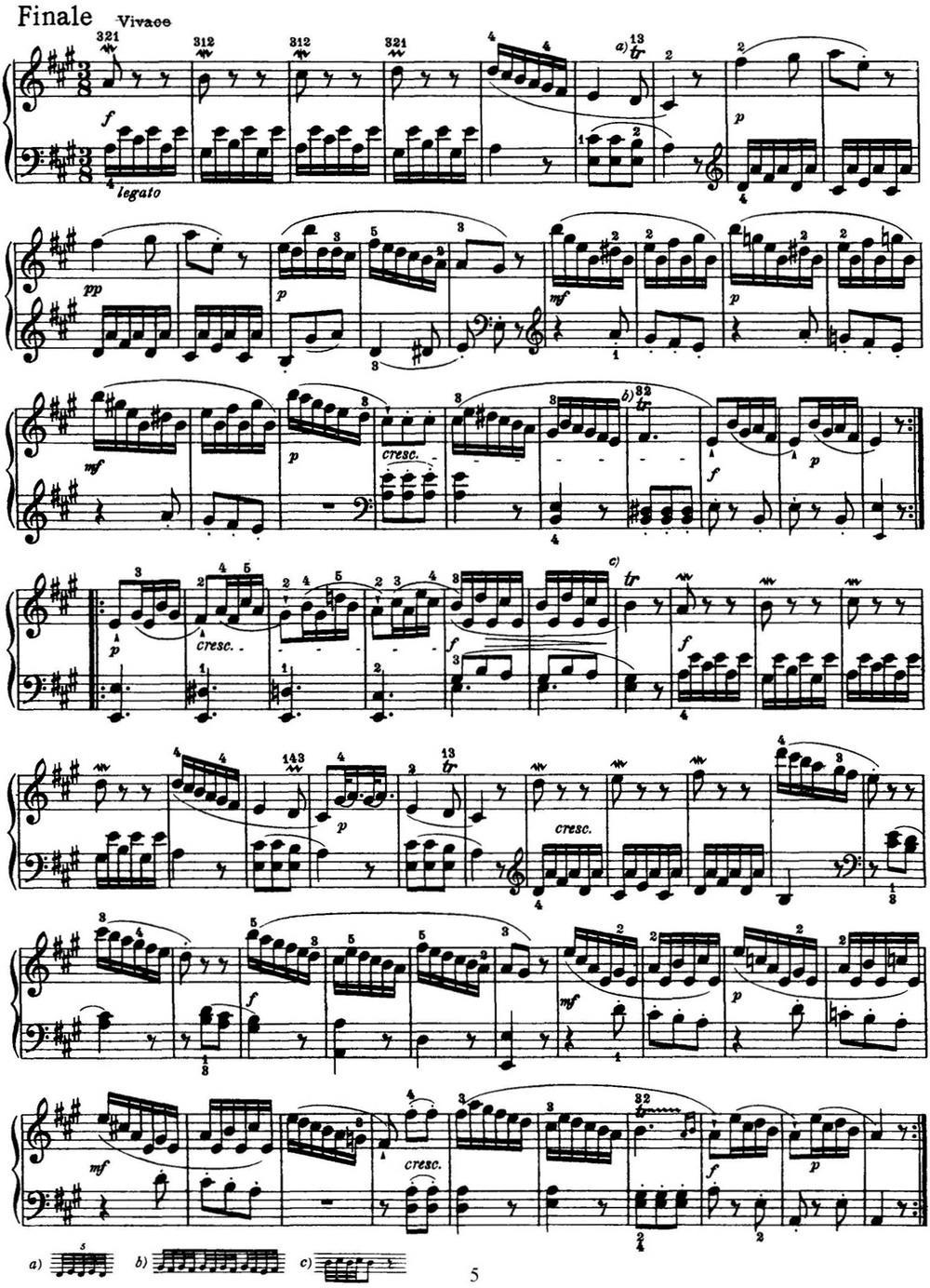 海顿 钢琴奏鸣曲 Hob XVI 12 Divertimento A major钢琴曲谱（图5）