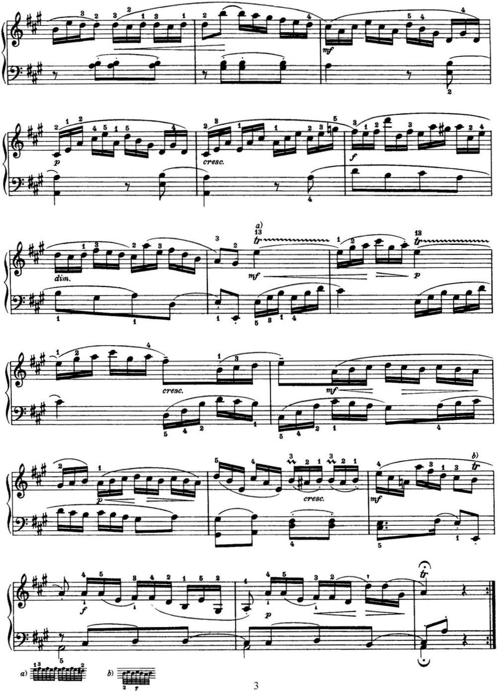 海顿 钢琴奏鸣曲 Hob XVI 12 Divertimento A major钢琴曲谱（图3）
