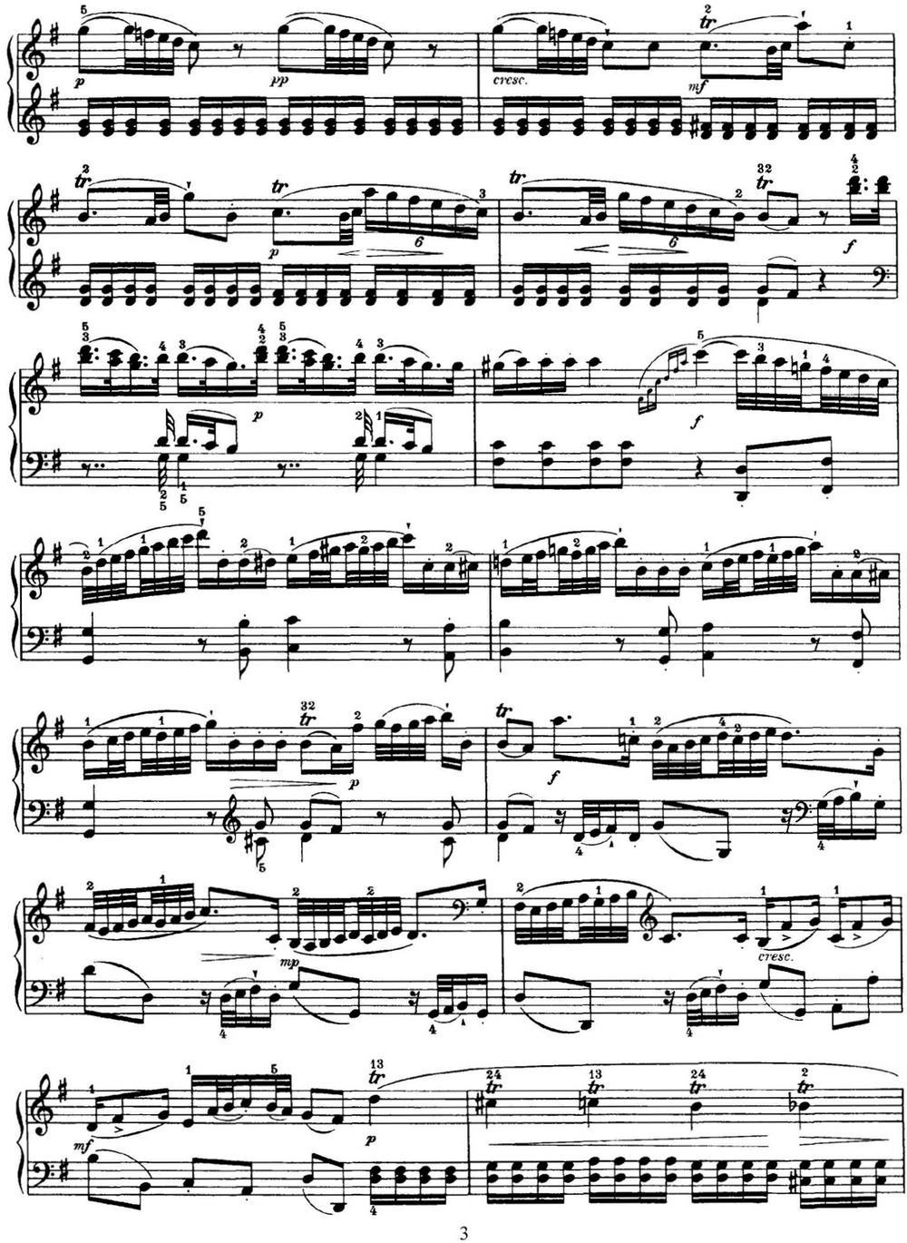 海顿 钢琴奏鸣曲 Hob XVI 6 Partita G major钢琴曲谱（图3）