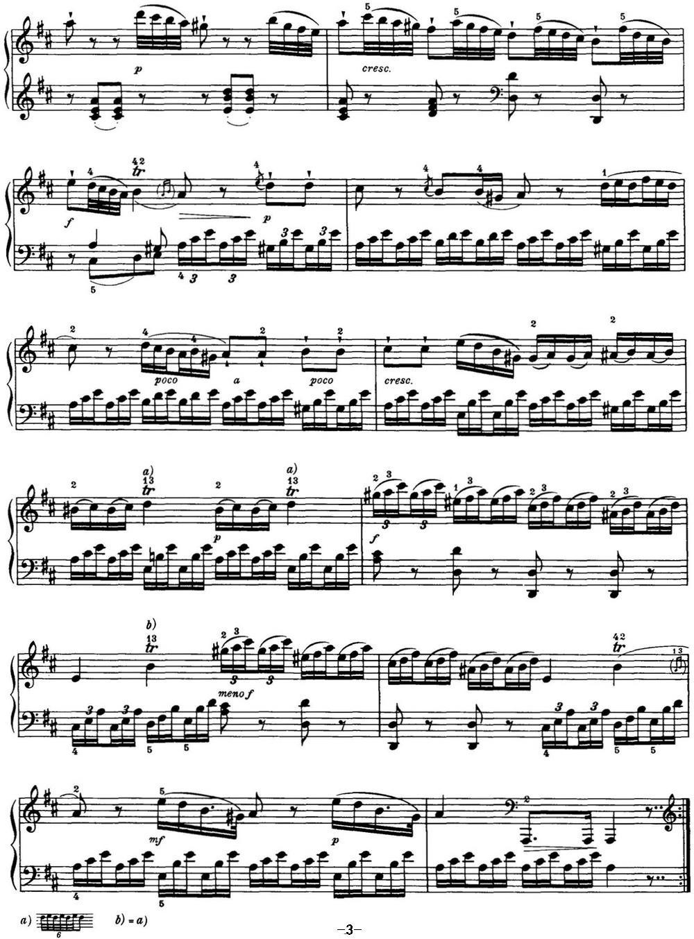 海顿 钢琴奏鸣曲 Hob XVI 19 Divertimento D major钢琴曲谱（图3）