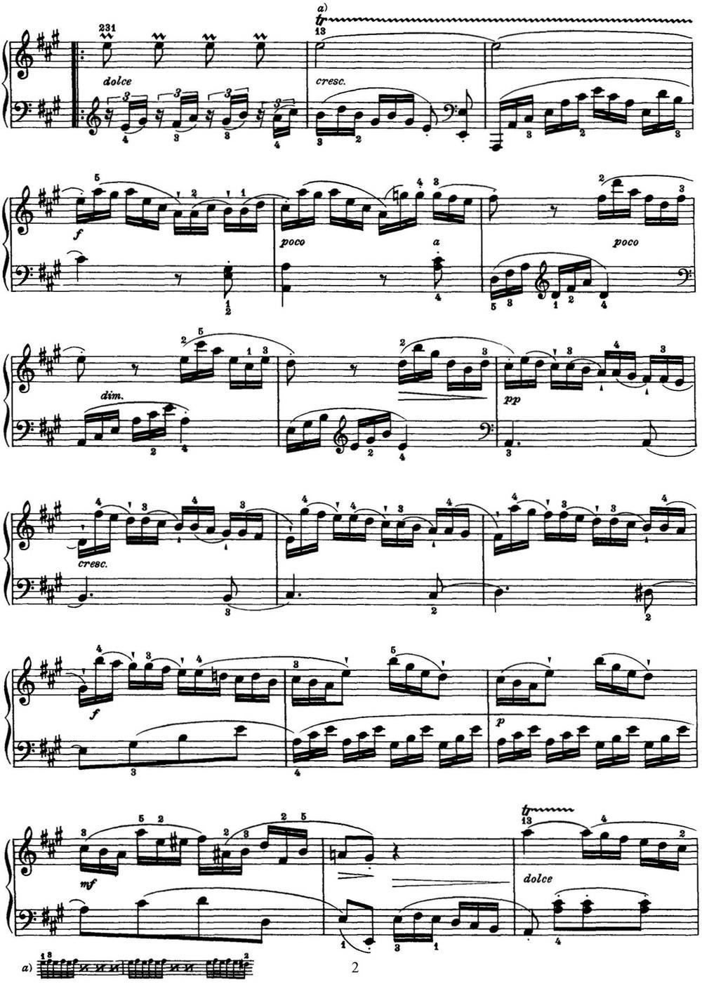 海顿 钢琴奏鸣曲 Hob XVI 12 Divertimento A major钢琴曲谱（图2）