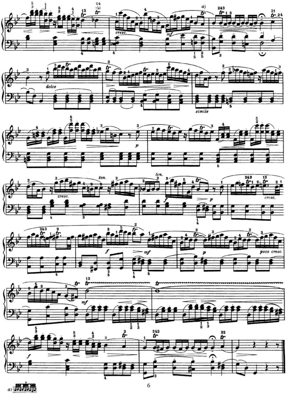 海顿 钢琴奏鸣曲 Hob XVI 6 Partita G major钢琴曲谱（图6）
