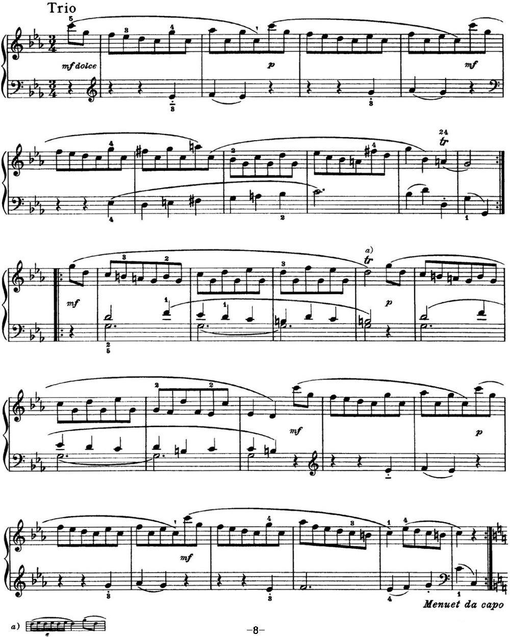 海顿 钢琴奏鸣曲 Hob XVI 3 Divertimento C major钢琴曲谱（图8）