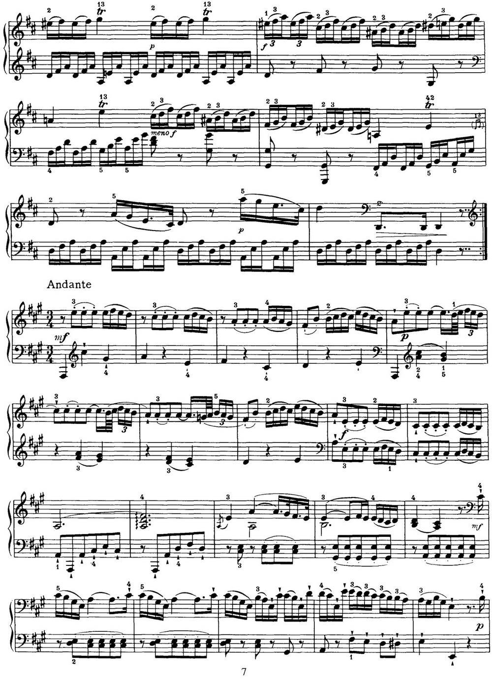 海顿 钢琴奏鸣曲 Hob XVI 19 Divertimento D major钢琴曲谱（图7）