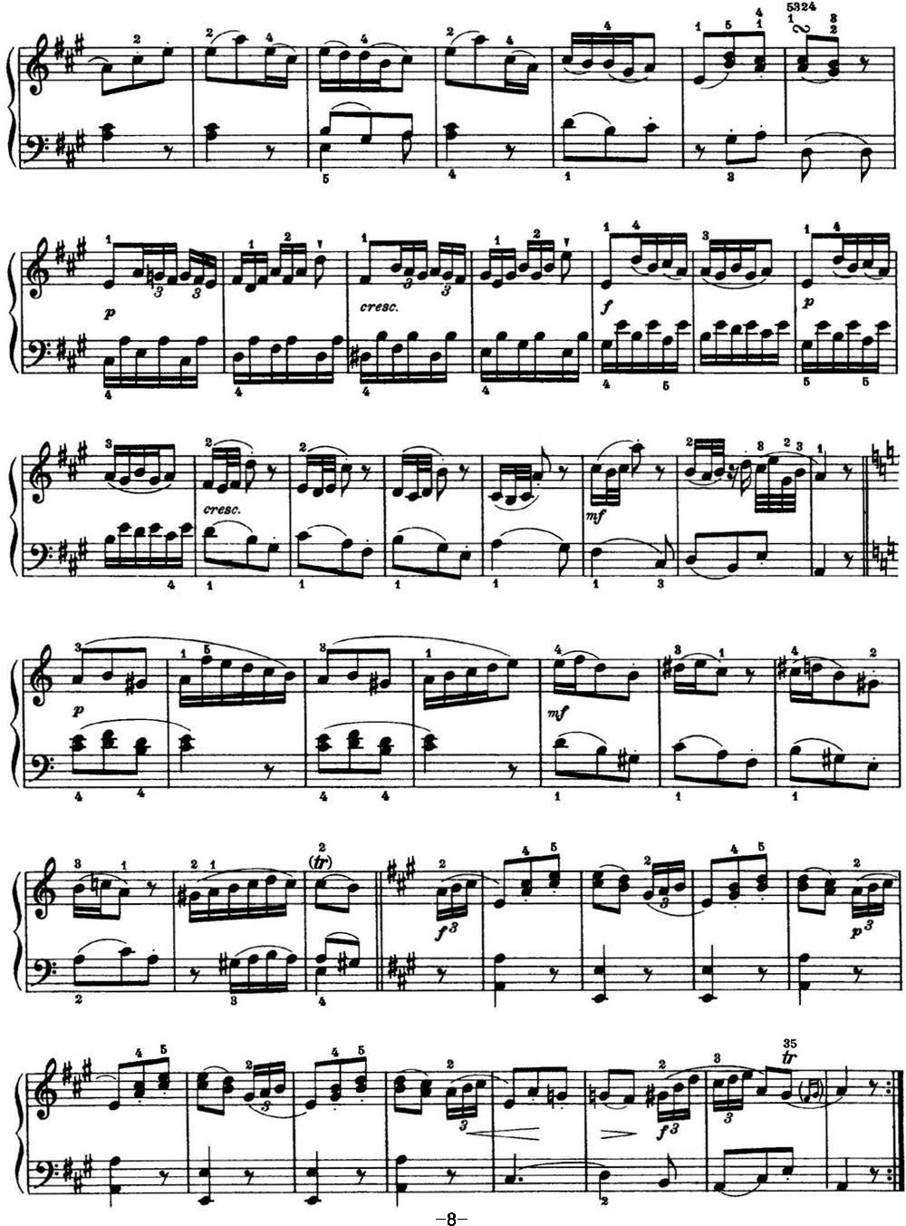 海顿 钢琴奏鸣曲 Hob XVI 5 Divertimento A major钢琴曲谱（图8）