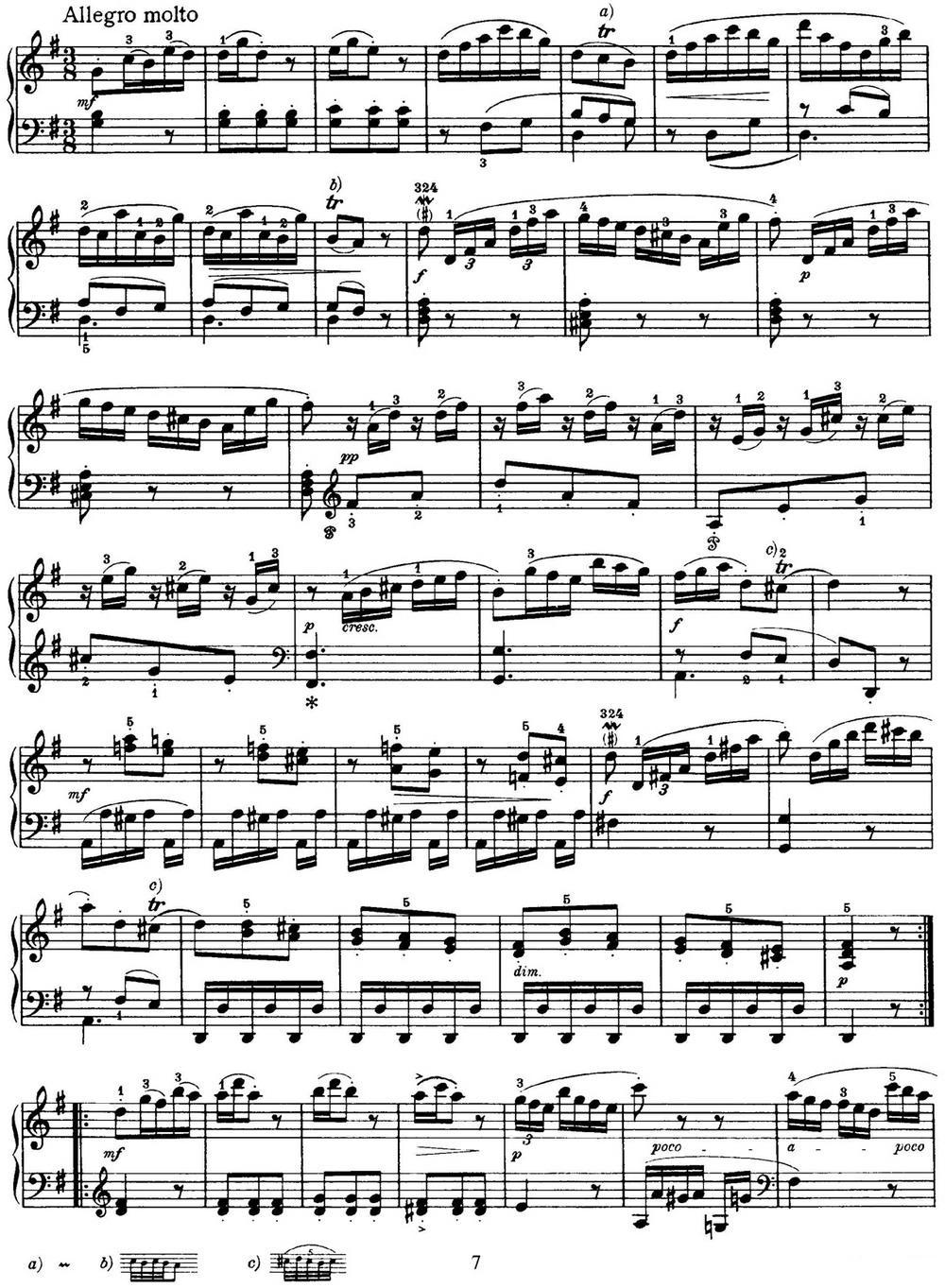 海顿 钢琴奏鸣曲 Hob XVI 6 Partita G major钢琴曲谱（图7）