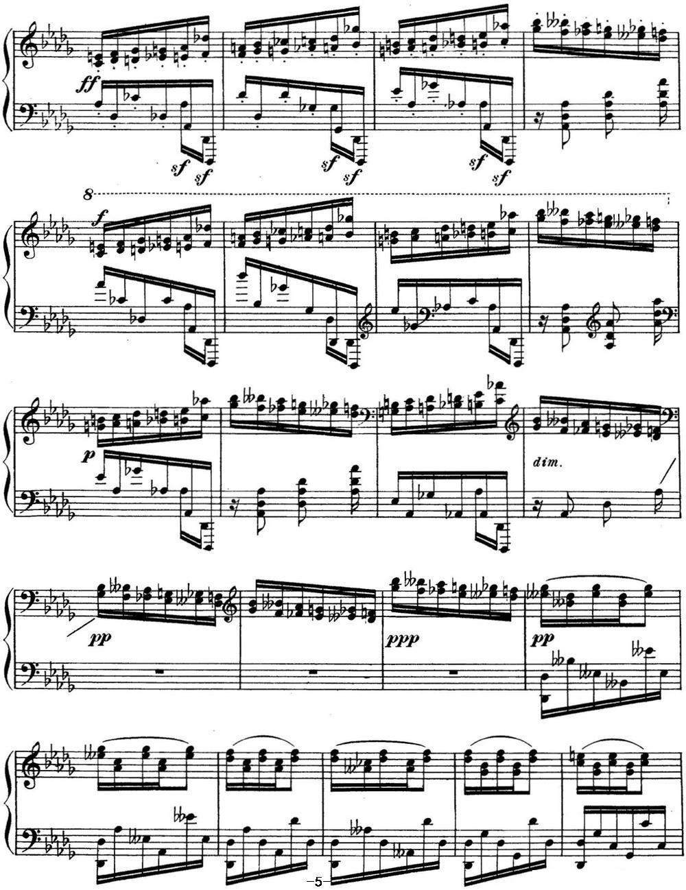 斯克里亚宾 钢琴练习曲 Op.8 No.10 Alexander Scriabin Etudes钢琴曲谱（图5）