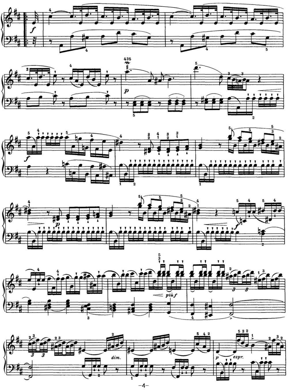 海顿 钢琴奏鸣曲 Hob XVI 19 Divertimento D major钢琴曲谱（图4）