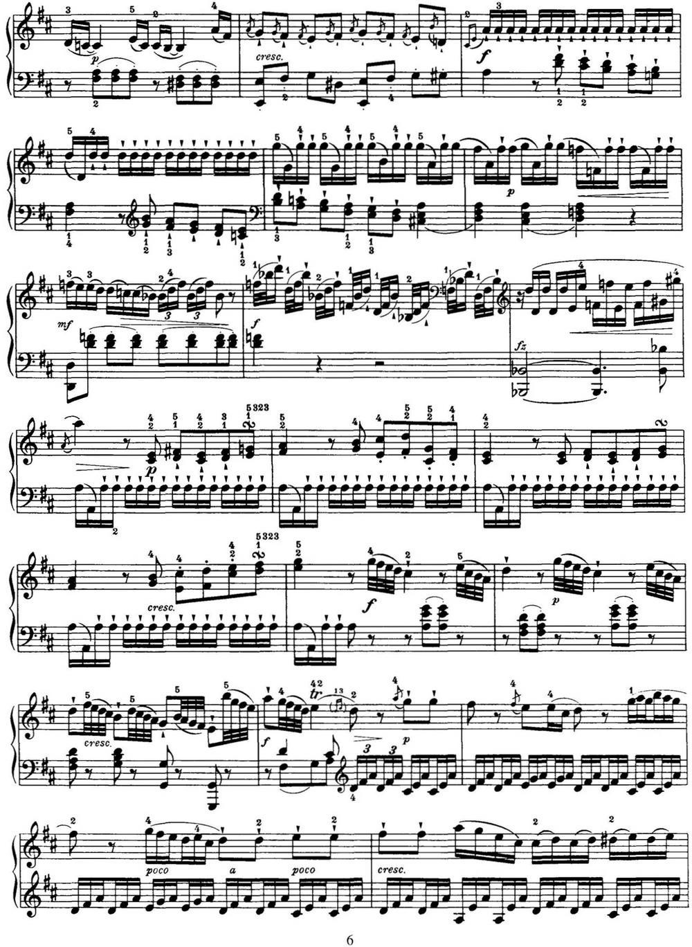 海顿 钢琴奏鸣曲 Hob XVI 19 Divertimento D major钢琴曲谱（图6）