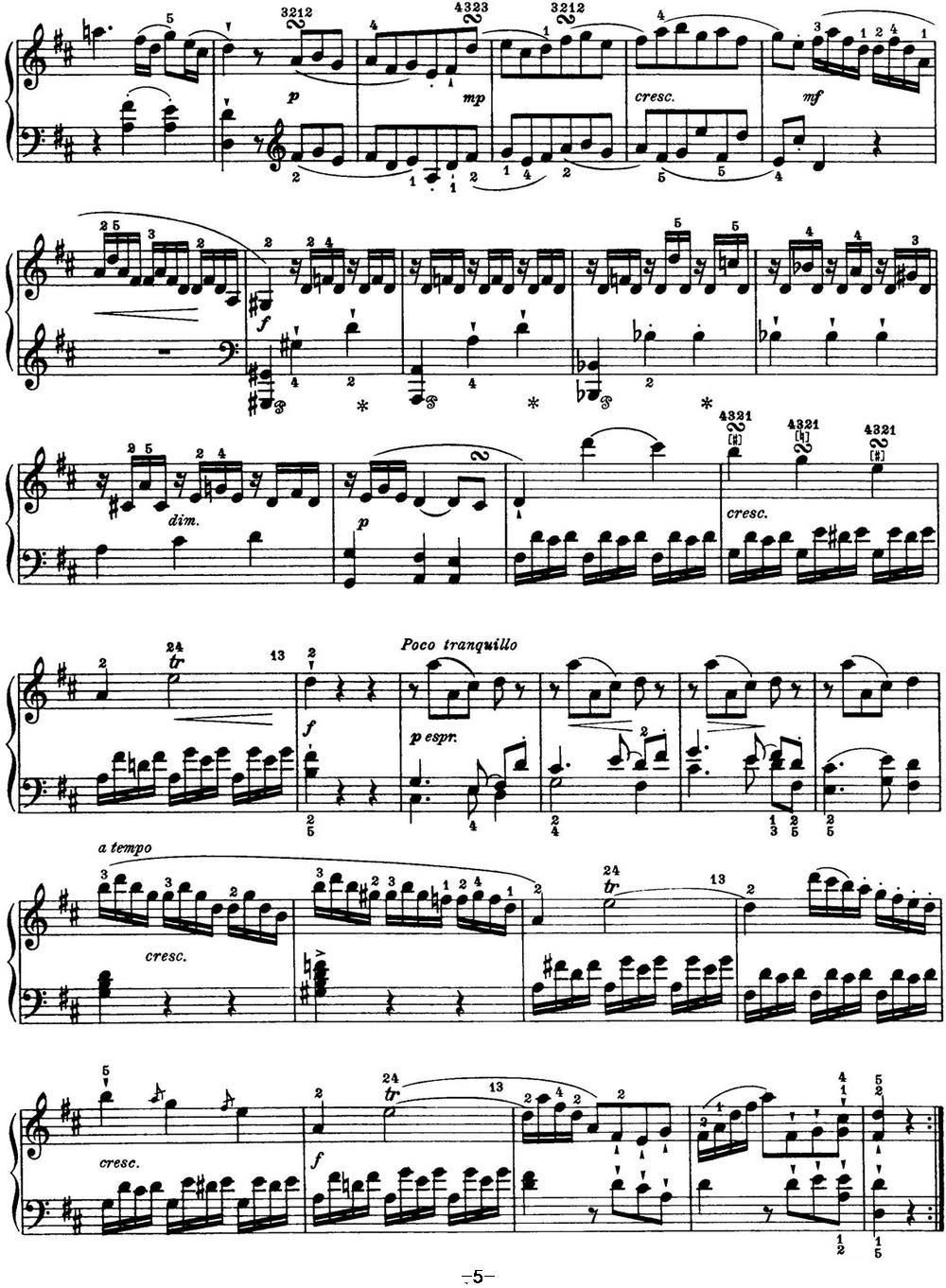 海顿 钢琴奏鸣曲 Hob XVI 24 in D major钢琴曲谱（图5）